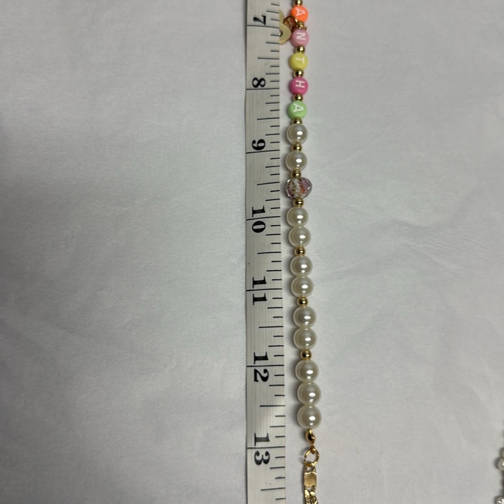 Colorful Beaded Necklace with Heart Charm For personalized‎ handmade pets - Picture 4 of 4